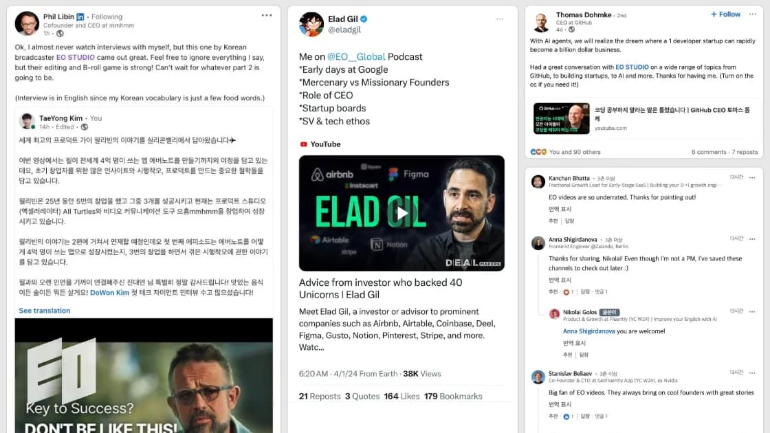 EO mentions and shares