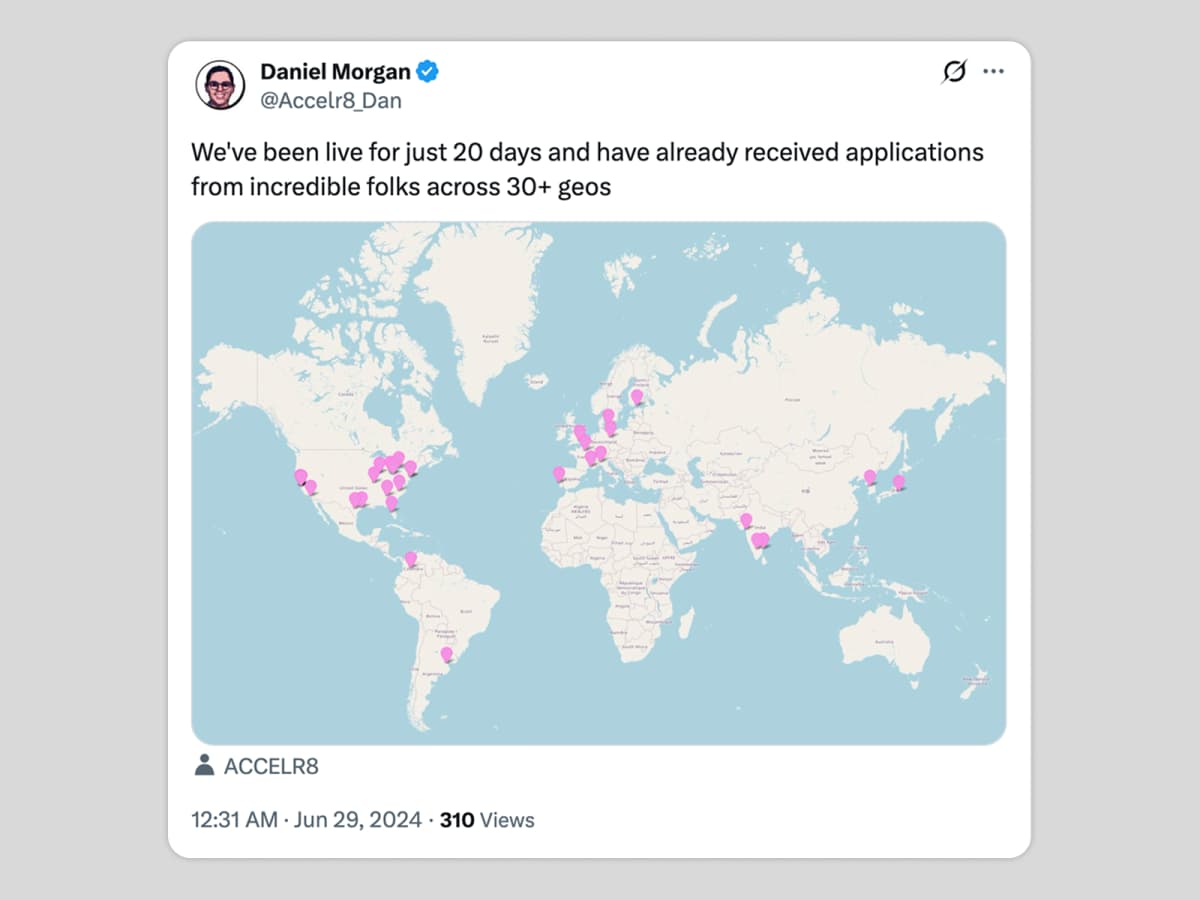 First Cohort Recruitment Tweet, Courtesy Daniel Morgan