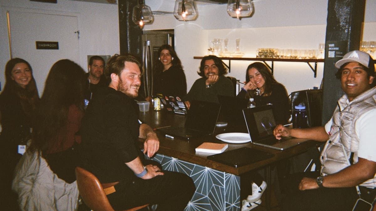 Founders gathered at Founders Cafe. Courtesy of AngelList.