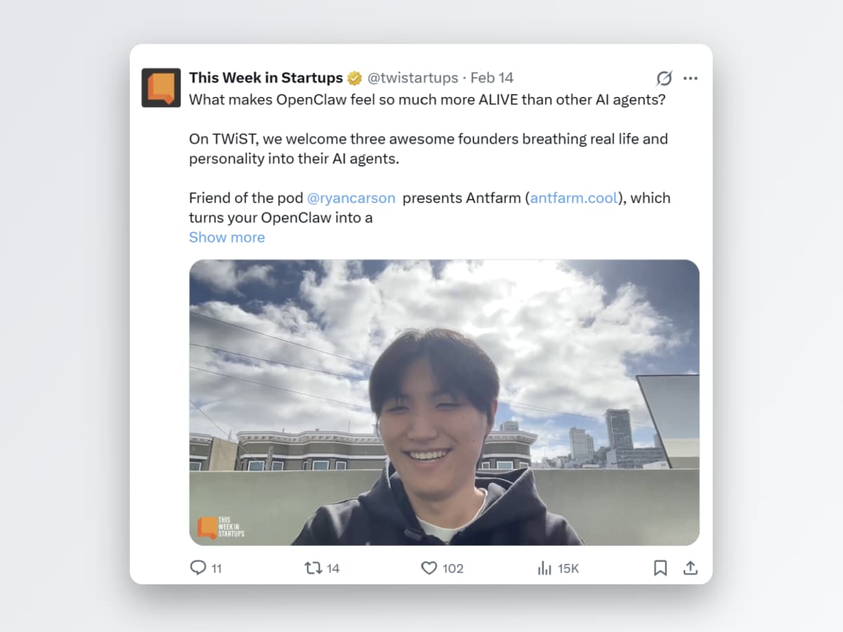 Sume Lab's appearance on the TWiST podcast. Source: @twistartups on X.