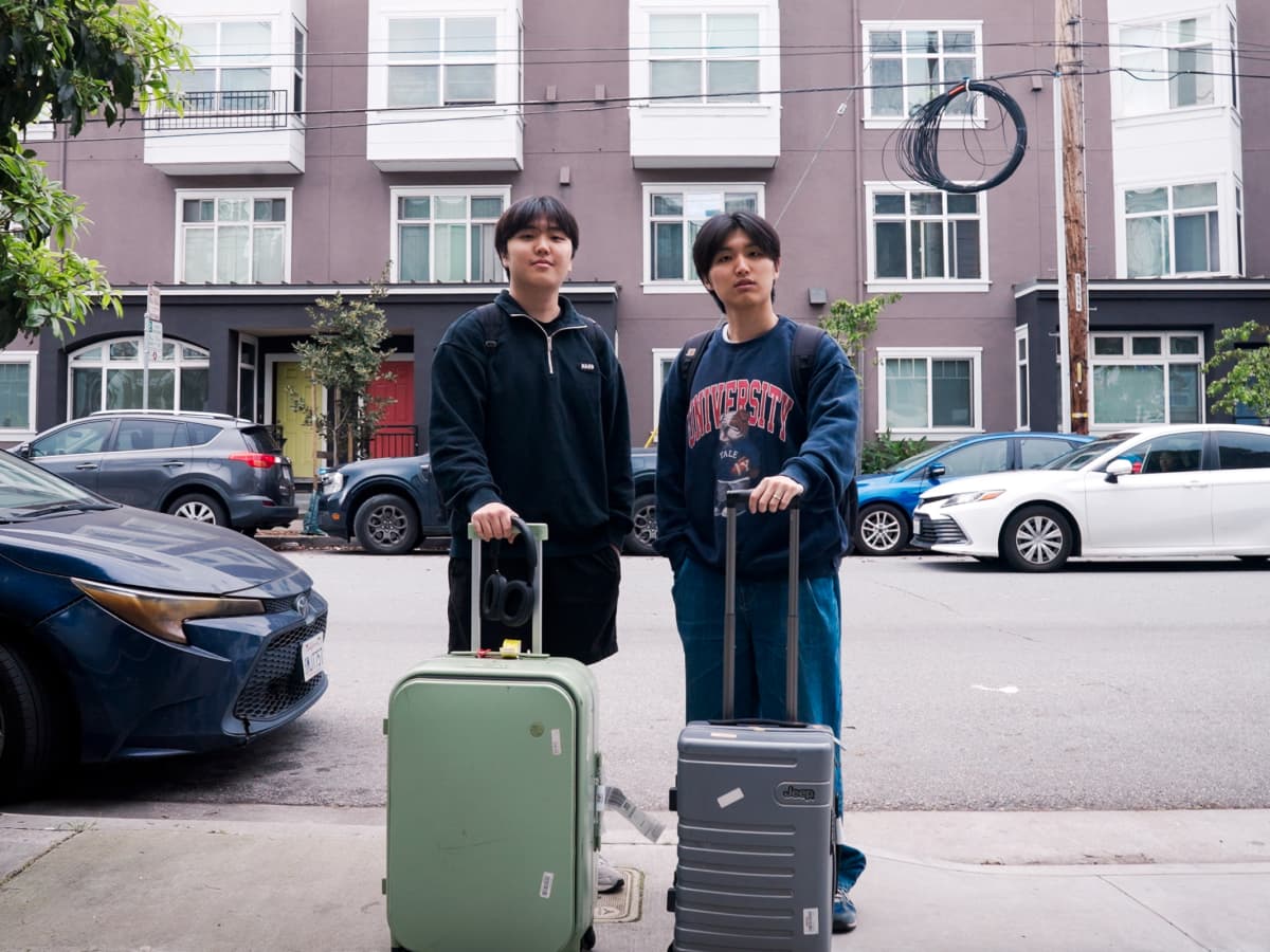 Chase and David arriving in SF. Photo by EO.