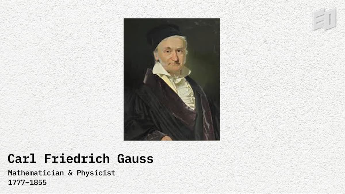 Carl Friedrich Gauss. Courtesy of EO