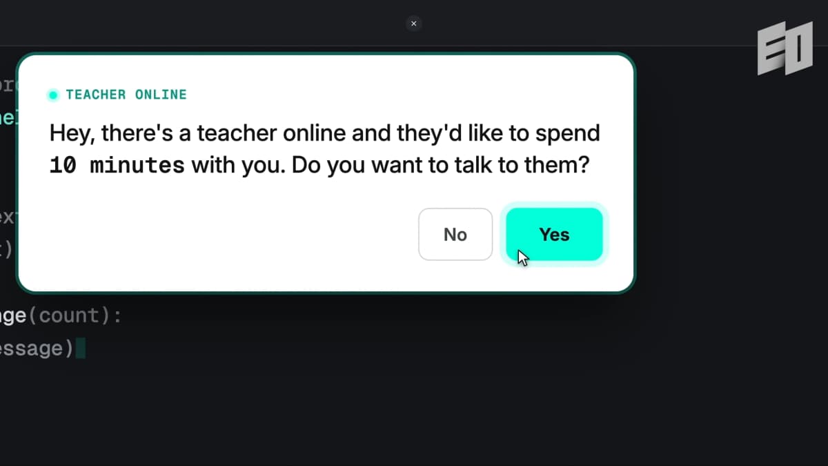 How a simple human touch can dramatically change the response of the student. Courtesy of EO