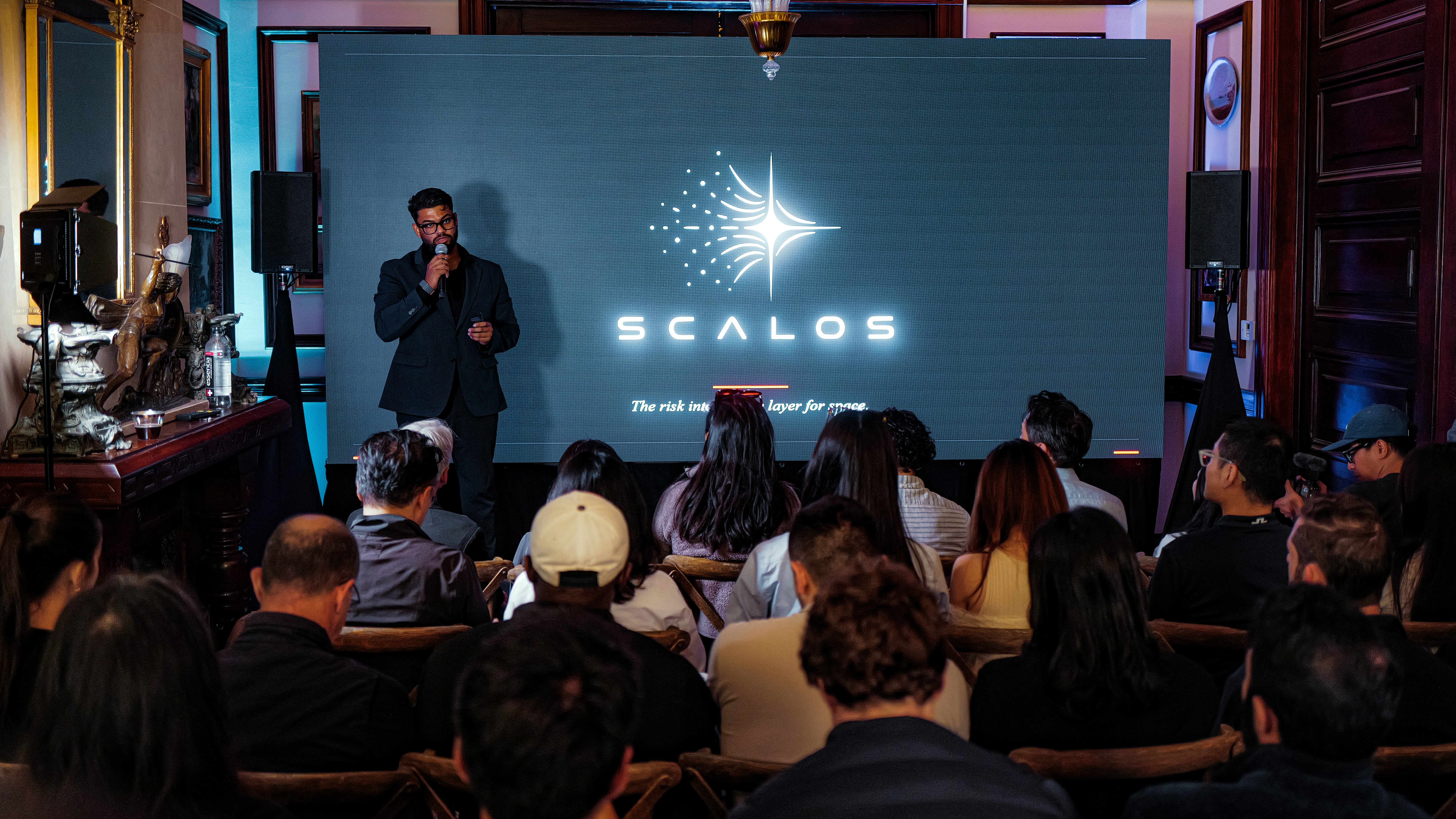 Scalos pitching at Lightyear demo day. Courtesy of Lightyear
