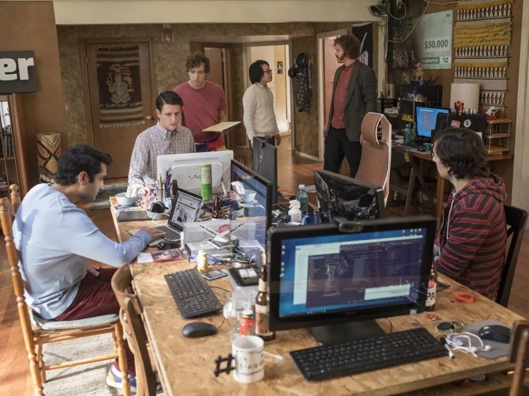 The main characters in the show “Silicon Valley” live together in Hacker House. Source: HBO "Silicon Valley"