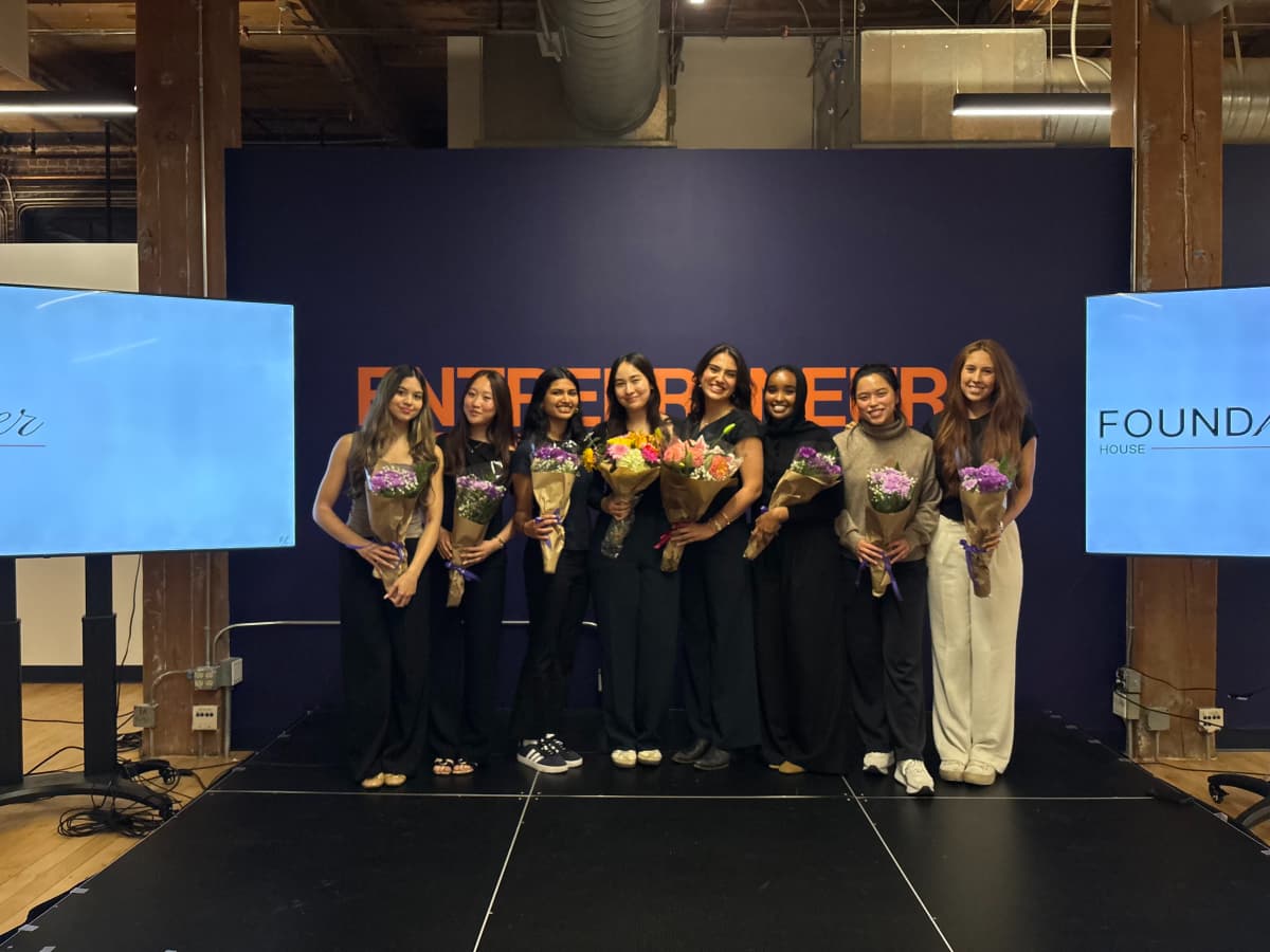 The first cohort at FoundHer's demo day. Courtesy of FoundHer House.
