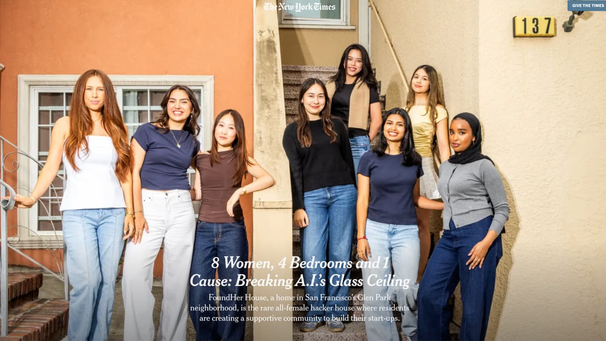 The New York Times ran its FoundHer story online on 2025. Source: The New York Times.