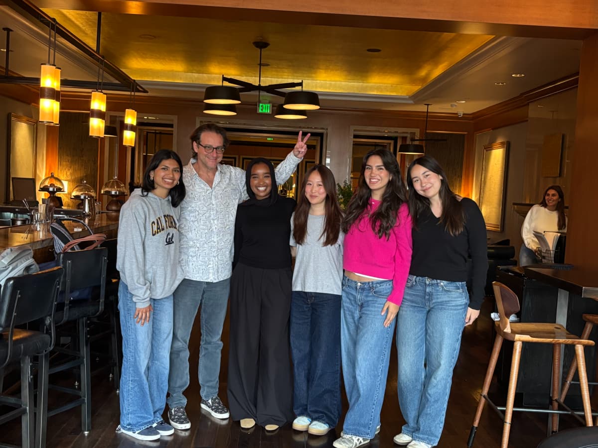 Brad Feld, second from left, at a breakfast in SF with FoundHer residents. Courtesy of FoundHer House.