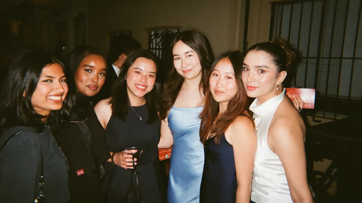 Residents of the first cohort at an evening event in San Francisco. Courtesy of FoundHer House.