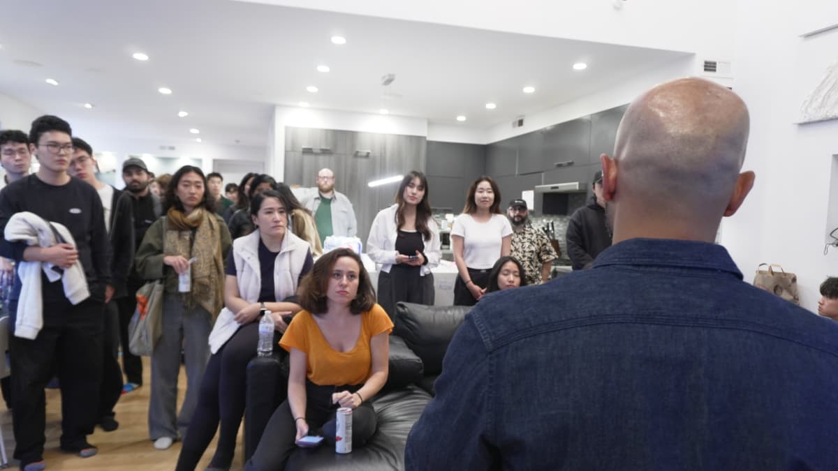 The audience at EO House during the Q&A session. Photo by EO.