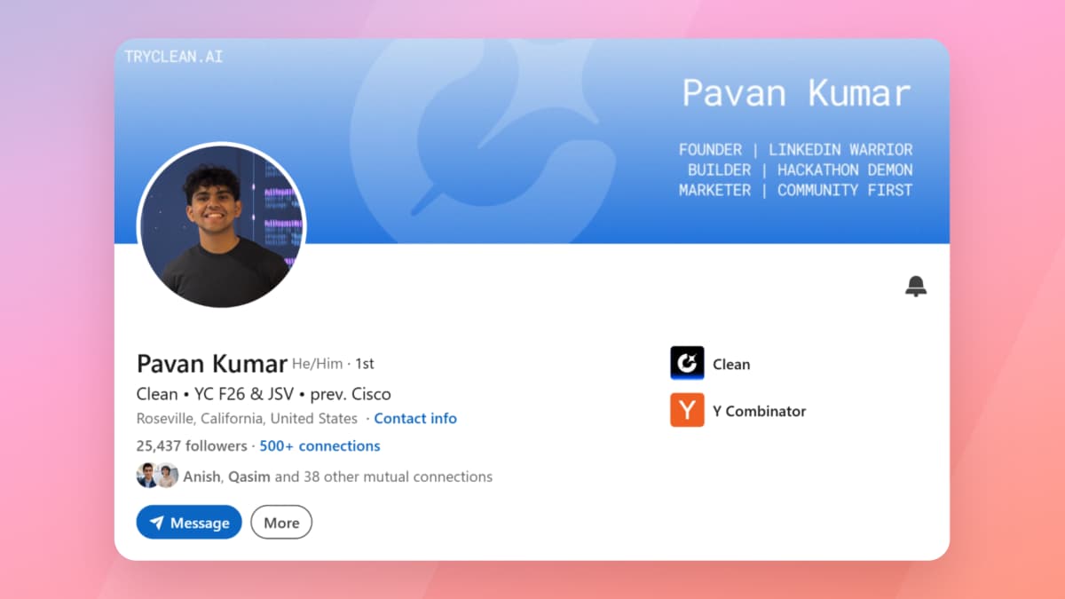 Pavan has recently passed 25K followers on LinkedIn. Source: Pavan's LinkedIn.
