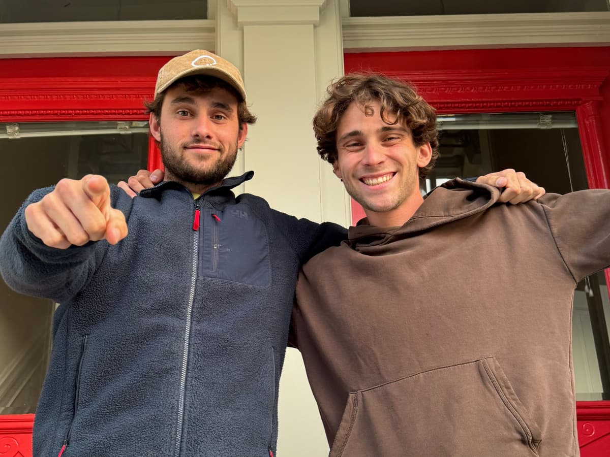 Emile (Left) with his colleague. Courtesy of Hexa