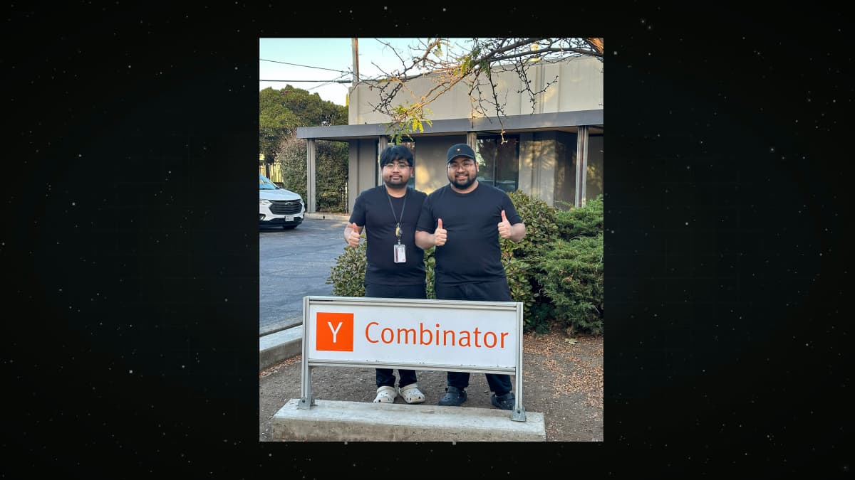 Dalton (left) and Dale (right) at Y Combinator, where they're in the Fall 2026 batch. Courtesy of WonderSearch.